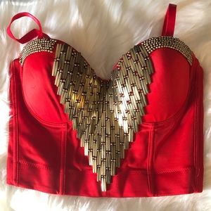 ‼️6 for $20‼️ Red Studded Bustier